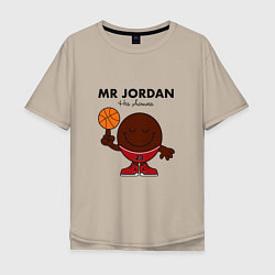 Футболка оверсайз мужская Мистер Джордан, цвет: миндальный