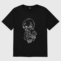 Мужская футболка оверсайз Милая Рэй евангилион