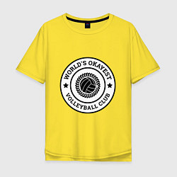 Футболка оверсайз мужская World Volleyball Club, цвет: желтый