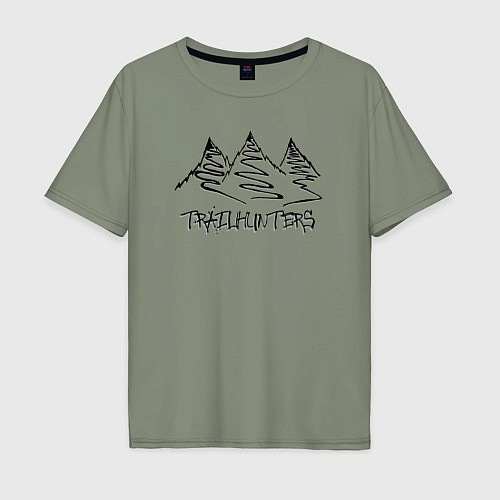 Мужская футболка оверсайз Trailhunters / Авокадо – фото 1