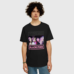 Футболка оверсайз мужская BLACKPINK Lovesick Girls, цвет: черный — фото 2