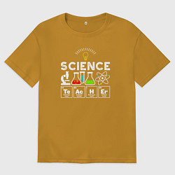 Мужская футболка оверсайз Учитель науки