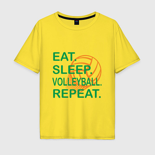Мужская футболка оверсайз Day Volleyball / Желтый – фото 1