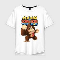 Футболка оверсайз мужская Mario Donkey Kong Nintendo Gorilla, цвет: белый