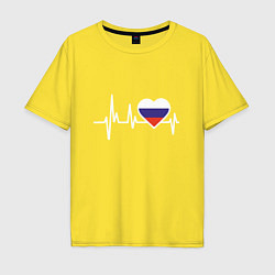 Футболка оверсайз мужская Пульс России, цвет: желтый