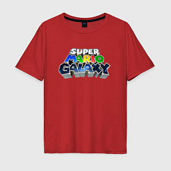 Мужская футболка оверсайз Super Mario Galaxy logo