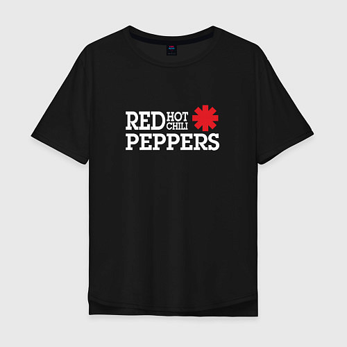 Мужская футболка оверсайз RHCP Logo Red Hot Chili Peppers / Черный – фото 1