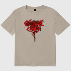 Футболка оверсайз мужская Cannibal bleeding, цвет: миндальный