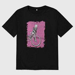 Мужская футболка оверсайз Байк Панк Лисичка