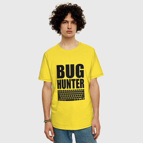 Мужская футболка оверсайз Bug Хантер / Желтый – фото 3