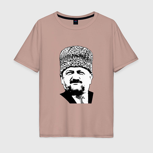 Мужская футболка оверсайз АХМАТ-ХАДЖИ КАДЫРОВ / Пыльно-розовый – фото 1