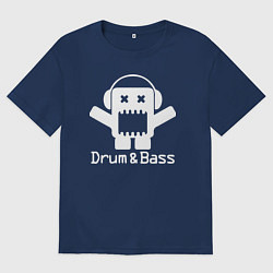 Мужская футболка оверсайз Drum & Bass Black edition