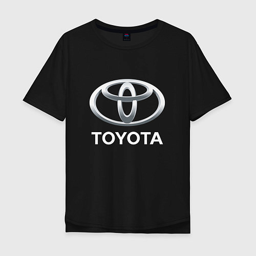 Мужская футболка оверсайз TOYOTA 3D Logo / Черный – фото 1