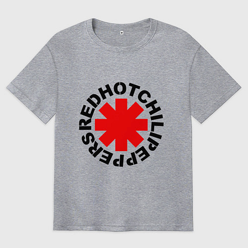 Мужская футболка оверсайз Peppers logo / Меланж – фото 1