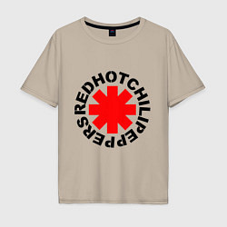 Футболка оверсайз мужская Peppers logo, цвет: миндальный