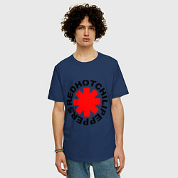 Футболка оверсайз мужская Peppers logo, цвет: тёмно-синий — фото 2
