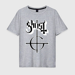 Мужская футболка оверсайз Ghost logo