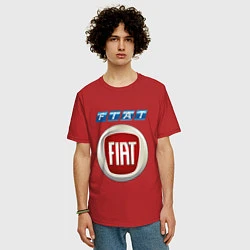 Футболка оверсайз мужская FIAT 8, цвет: красный — фото 2