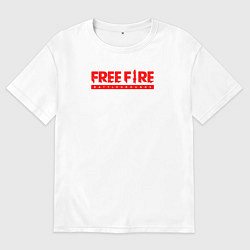 Футболка оверсайз мужская Garena Free Fire Гарена, цвет: белый