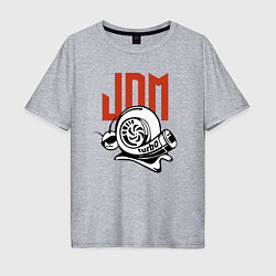 Футболка оверсайз мужская JDM Japan Snail Turbo, цвет: меланж