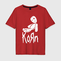 Футболка оверсайз мужская Korn КоРн, цвет: красный