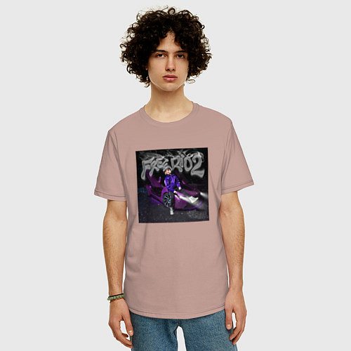 Мужская футболка оверсайз OG BUDA FREERIO2 / Пыльно-розовый – фото 3