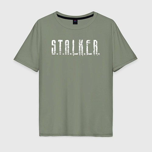 Мужская футболка оверсайз S T A L K E R - Logo / Авокадо – фото 1