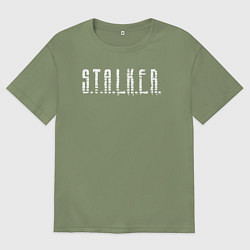 Мужская футболка оверсайз S T A L K E R - Logo