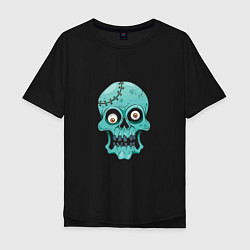 Мужская футболка оверсайз Zombie Skull
