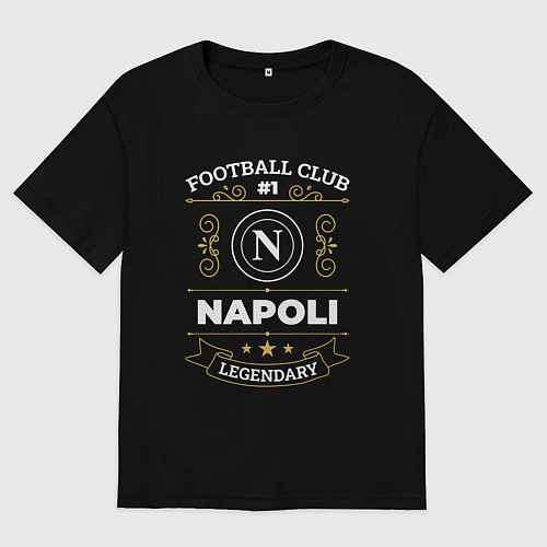 Мужская футболка оверсайз Napoli FC 1 / Черный – фото 1