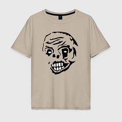 Мужская футболка оверсайз Zombie face