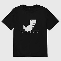 Мужская футболка оверсайз Chrome t-rex