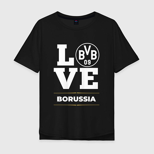 Мужская футболка оверсайз Borussia Love Classic / Черный – фото 1