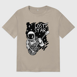 Мужская футболка оверсайз Lost stars Space music