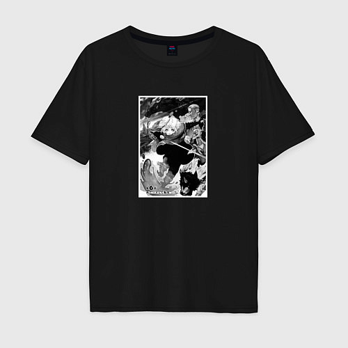 Мужская футболка оверсайз Милая Римуру / Черный – фото 1