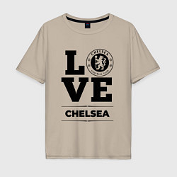 Футболка оверсайз мужская Chelsea Love Классика, цвет: миндальный