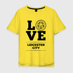 Футболка оверсайз мужская Leicester City Love Классика, цвет: желтый