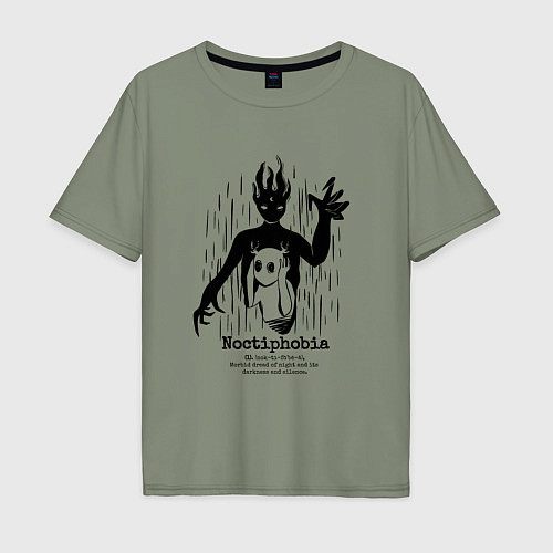 Мужская футболка оверсайз Ноктифобия Noctiphobia / Авокадо – фото 1