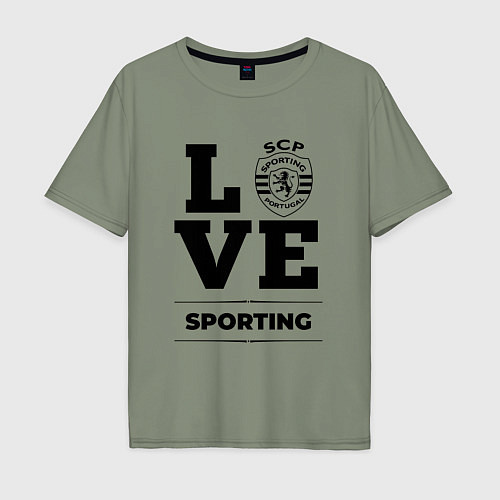Мужская футболка оверсайз Sporting Love Классика / Авокадо – фото 1