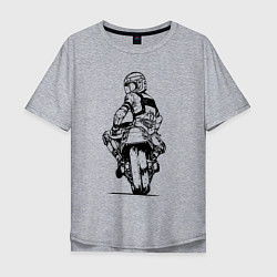 Мужская футболка оверсайз Крутой мотоциклист