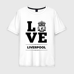 Футболка оверсайз мужская Liverpool Love Классика, цвет: белый