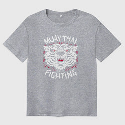 Футболка оверсайз мужская Искусство боя Муай Тай, цвет: меланж