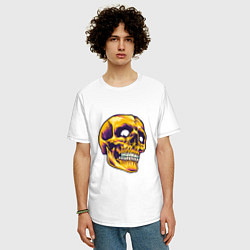 Футболка оверсайз мужская Dead Skull, цвет: белый — фото 2