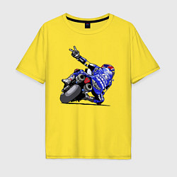 Футболка оверсайз мужская Yamaha racing team Racer, цвет: желтый