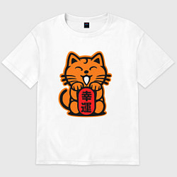 Футболка оверсайз мужская JDM Cat, цвет: белый