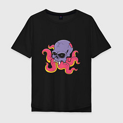 Мужская футболка оверсайз Skull Octopus