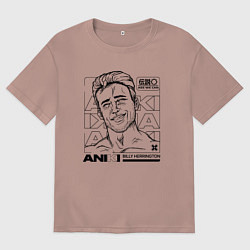 Футболка оверсайз мужская ANIKI BILLY HERRINGTON ASS WE CAN, цвет: пыльно-розовый