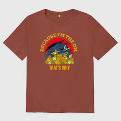 Футболка оверсайз мужская Потому что я Мастер Подземелий, цвет: кирпичный