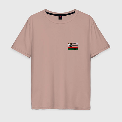 Мужская футболка оверсайз HUD ИНТЕРФЕЙС SAN ANDREAS / Пыльно-розовый – фото 1