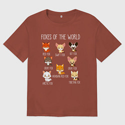 Мужская футболка оверсайз Лисы Мира